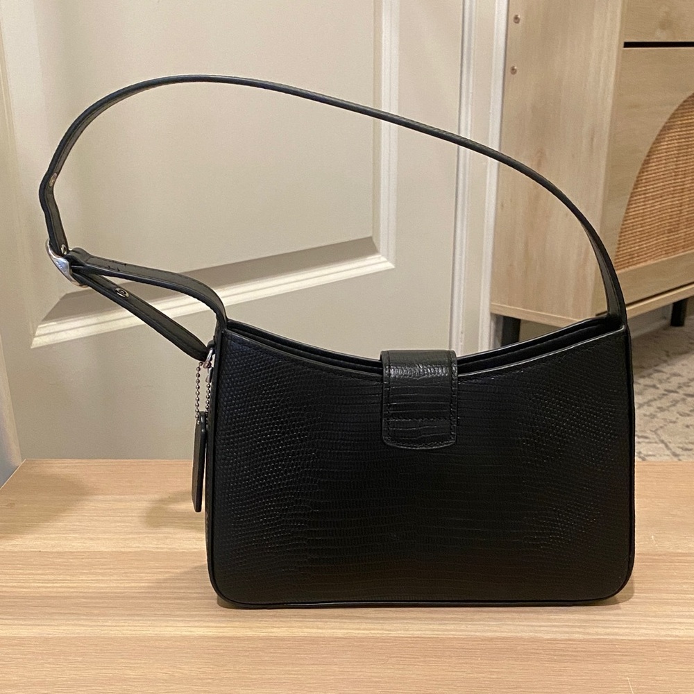 Coach Eliza Black Leather Shoulder Bag - Picture 5 of 7